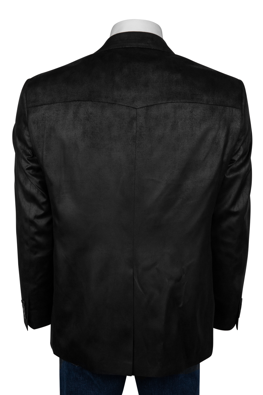 Pinto Ranch True Black Leather Micro Fiber Sport Coat