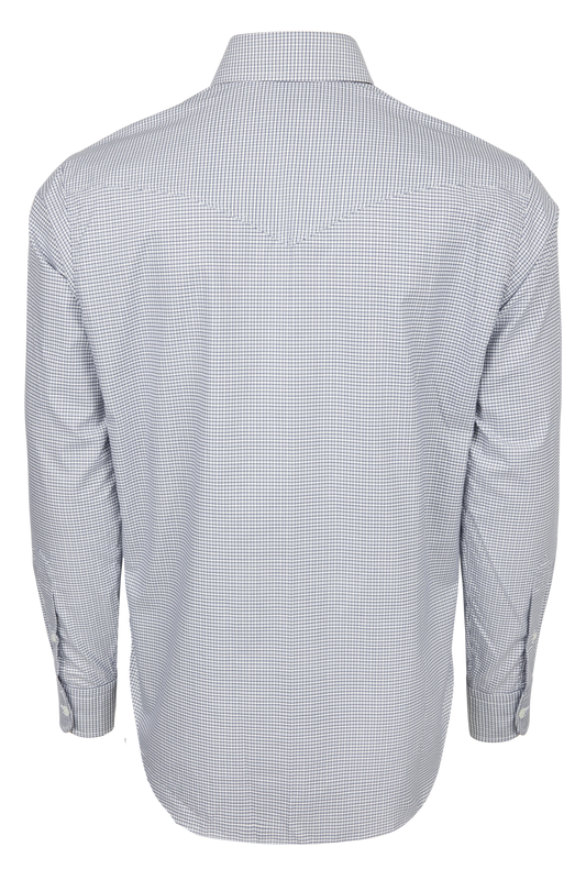 Pinto Ranch YY Collection Button Down Shirt - Blue Check - alternate view