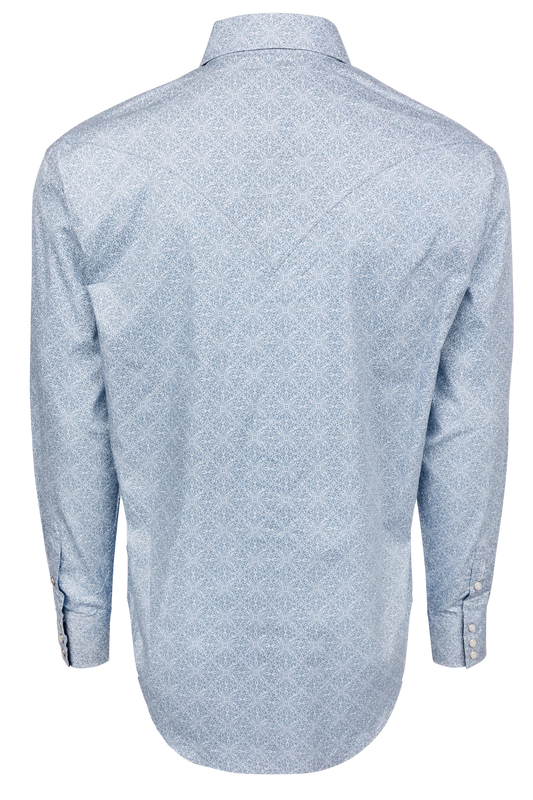 Stetson Men's Steel Blue Filigree Western Shirt - alternate view