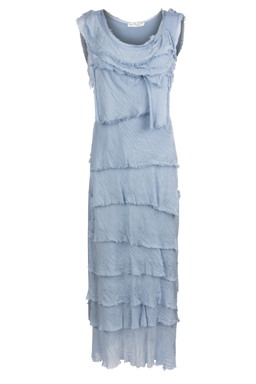 Gigi Sleeveless Long Ruffle Dress