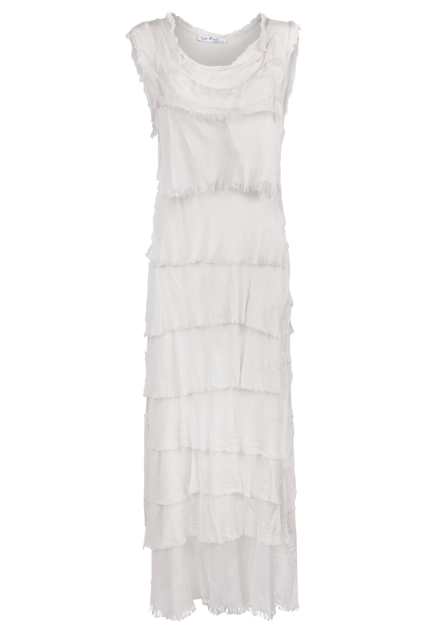 Gigi Sleeveless Long Ruffle Dress