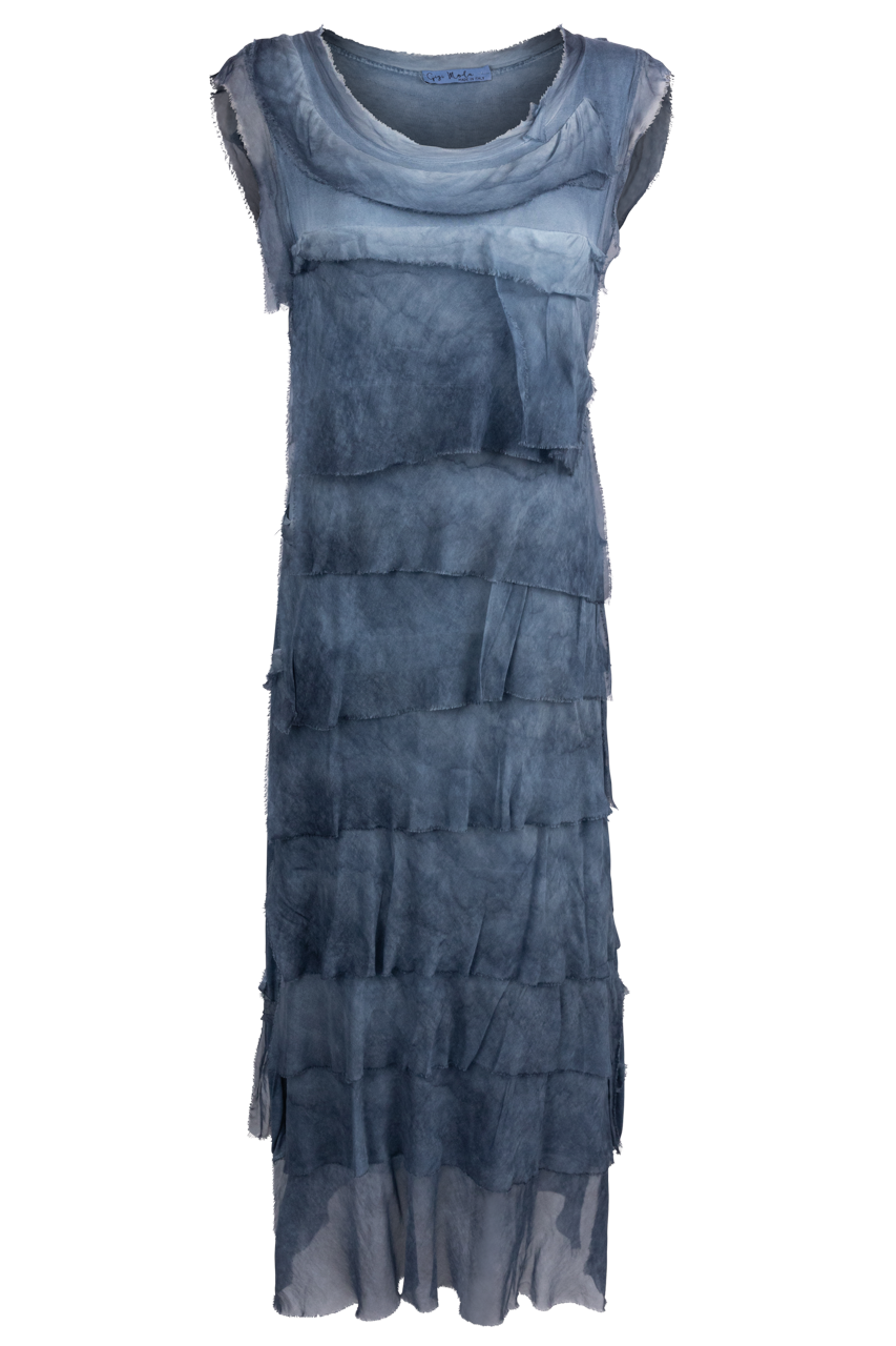 Gigi Sleeveless Long Ruffle Dress