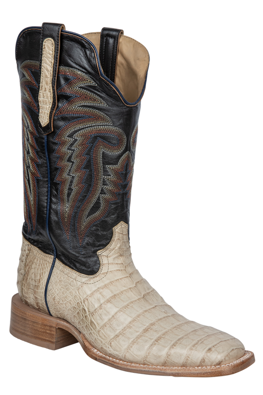 R. Watson Caiman Belly Cowboy Boots - Saddle - alternate view