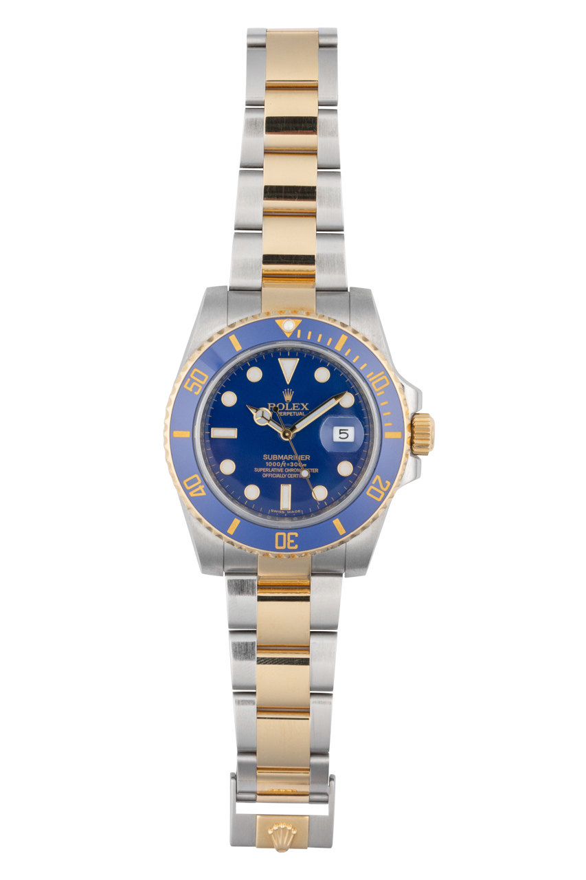 Pinto Ranch Two-Tone Blue Dial Dive Style Watch