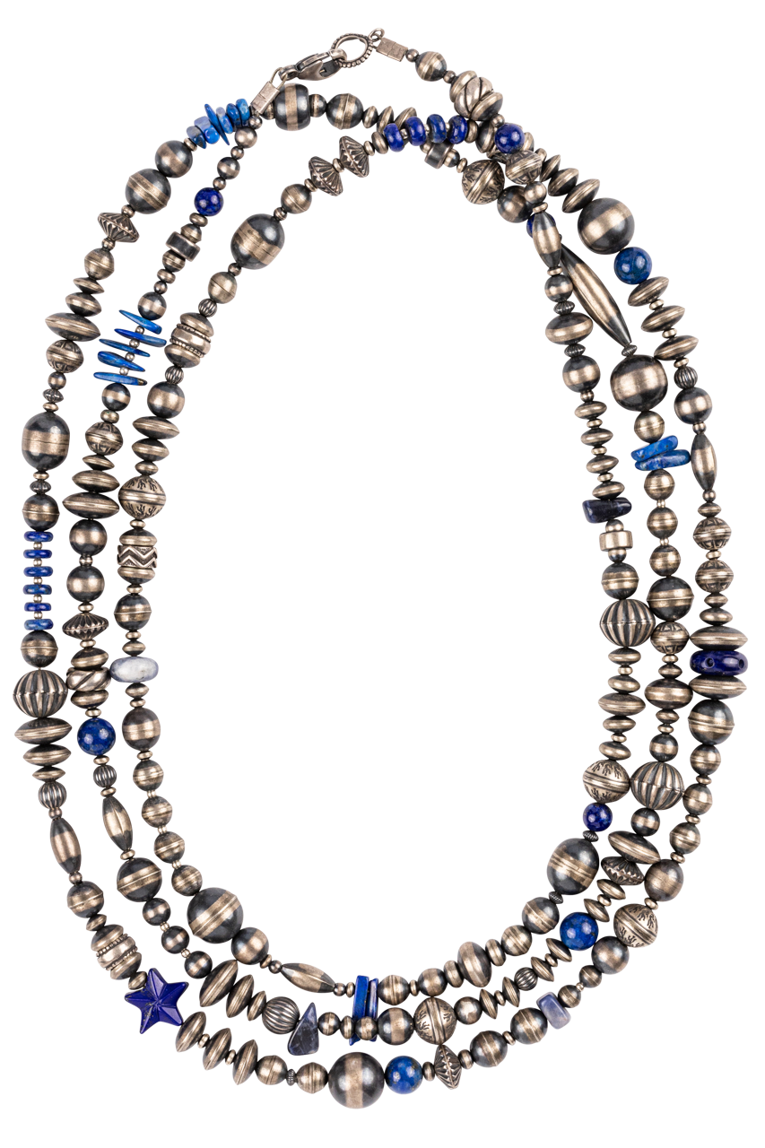 Navajo Pearl and Lapis Necklace | Pinto Ranch