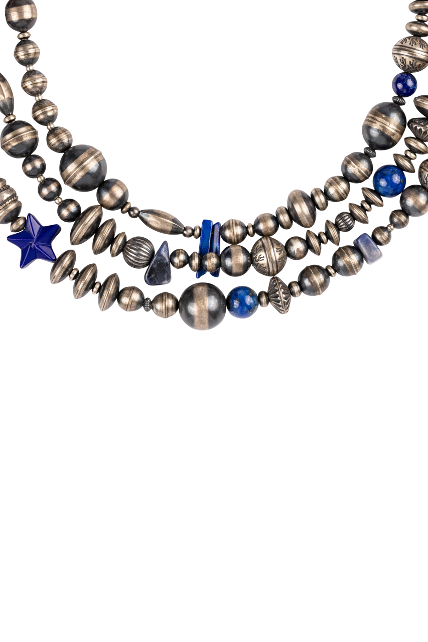 Navajo Pearl & Lapis Necklace