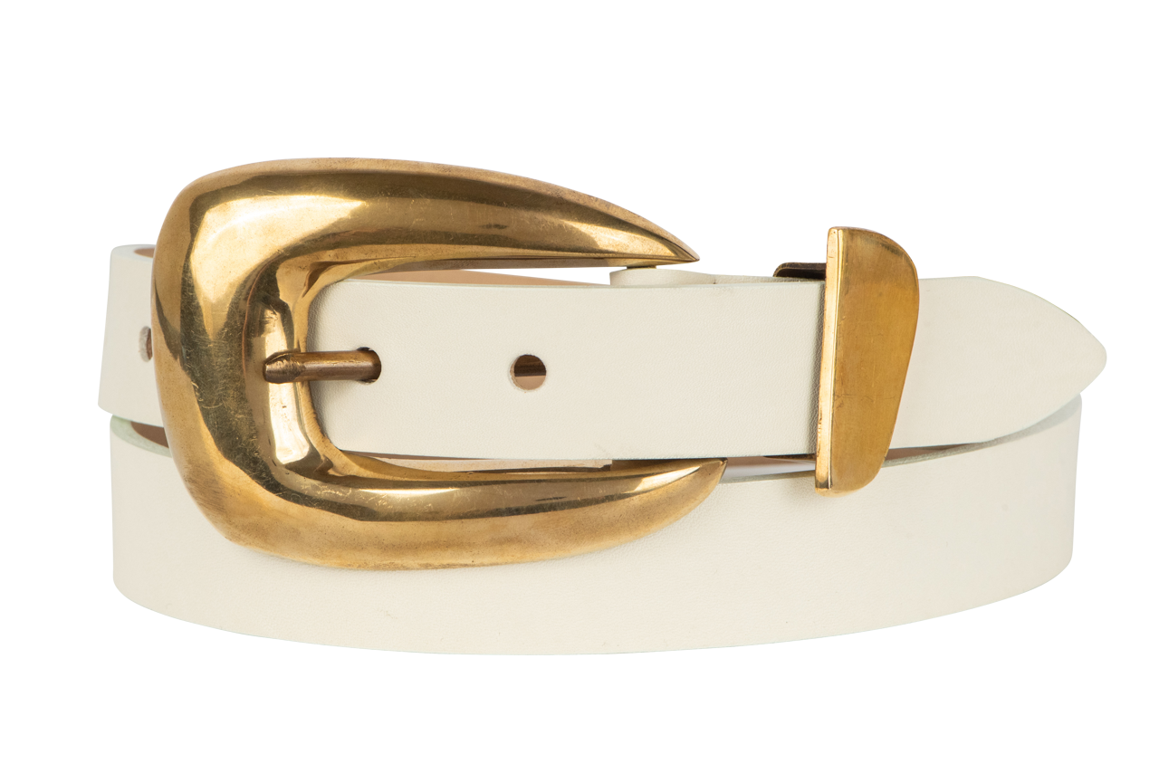 Streets Ahead White & Gold Belt