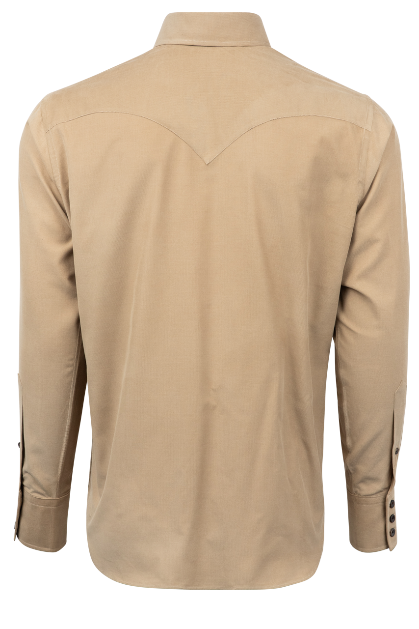 Lyle Lovett for Hamilton Button-Front Shirt - Tan Corduroy