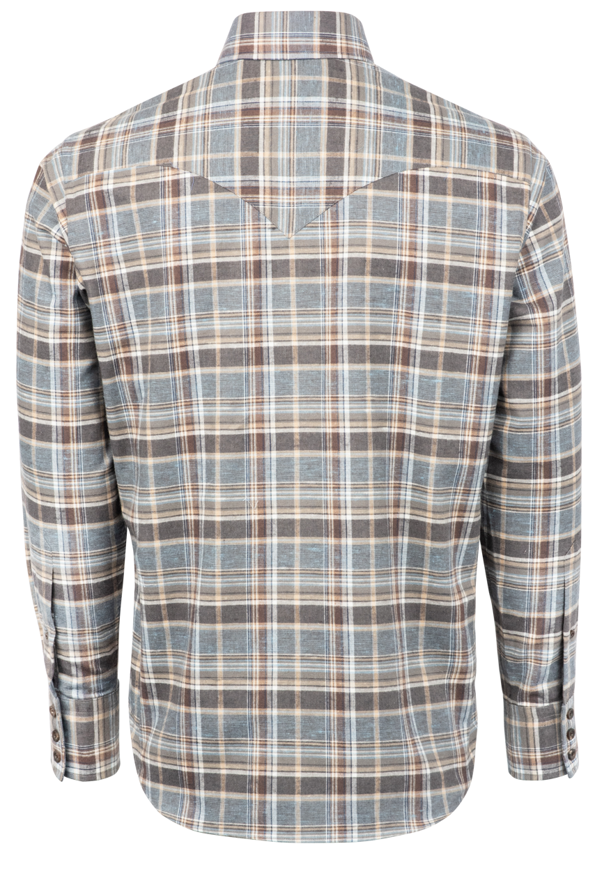 Lyle Lovett for Hamilton Button-Front Shirt - Blue Plaid