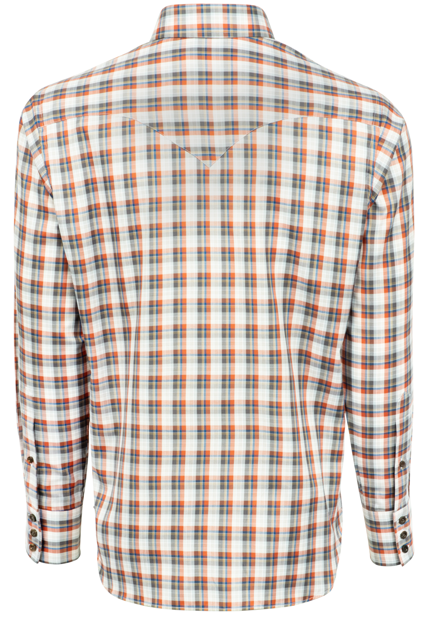 Lyle Lovett for Hamilton Button-Front Shirt - Orange Plaid
