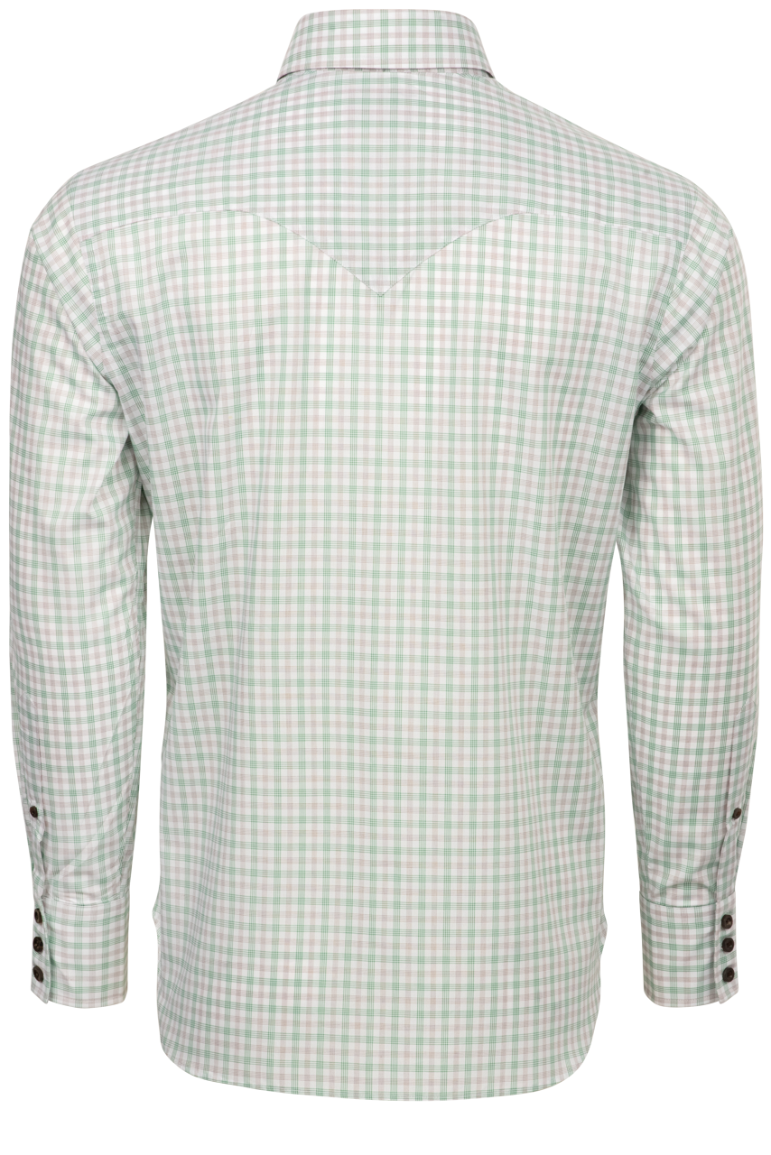 Lyle Lovett for Hamilton Button-Front Shirt - Green Check