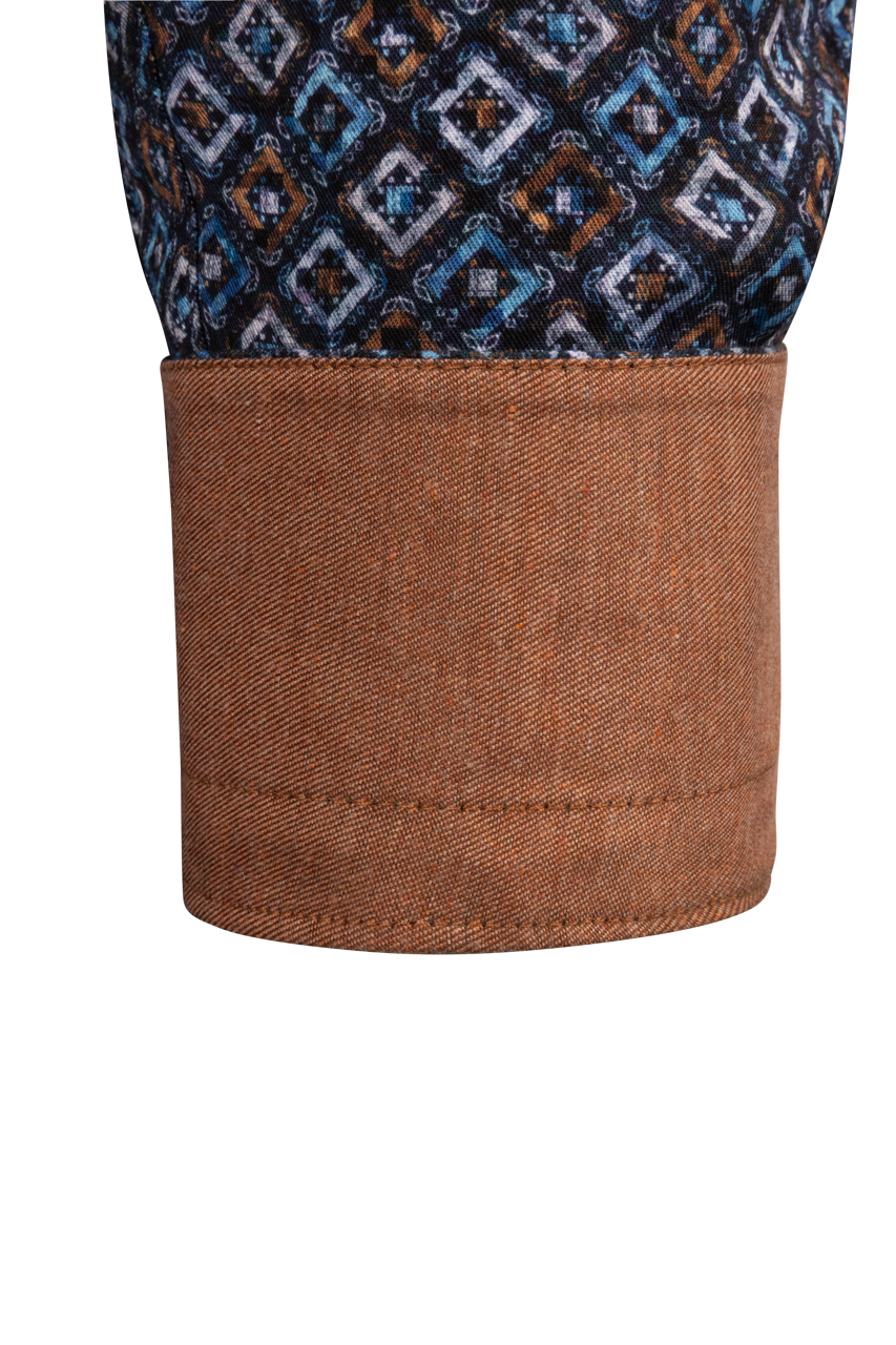 Pinto Ranch YY Collection Button-Front Shirt - Brown Multi