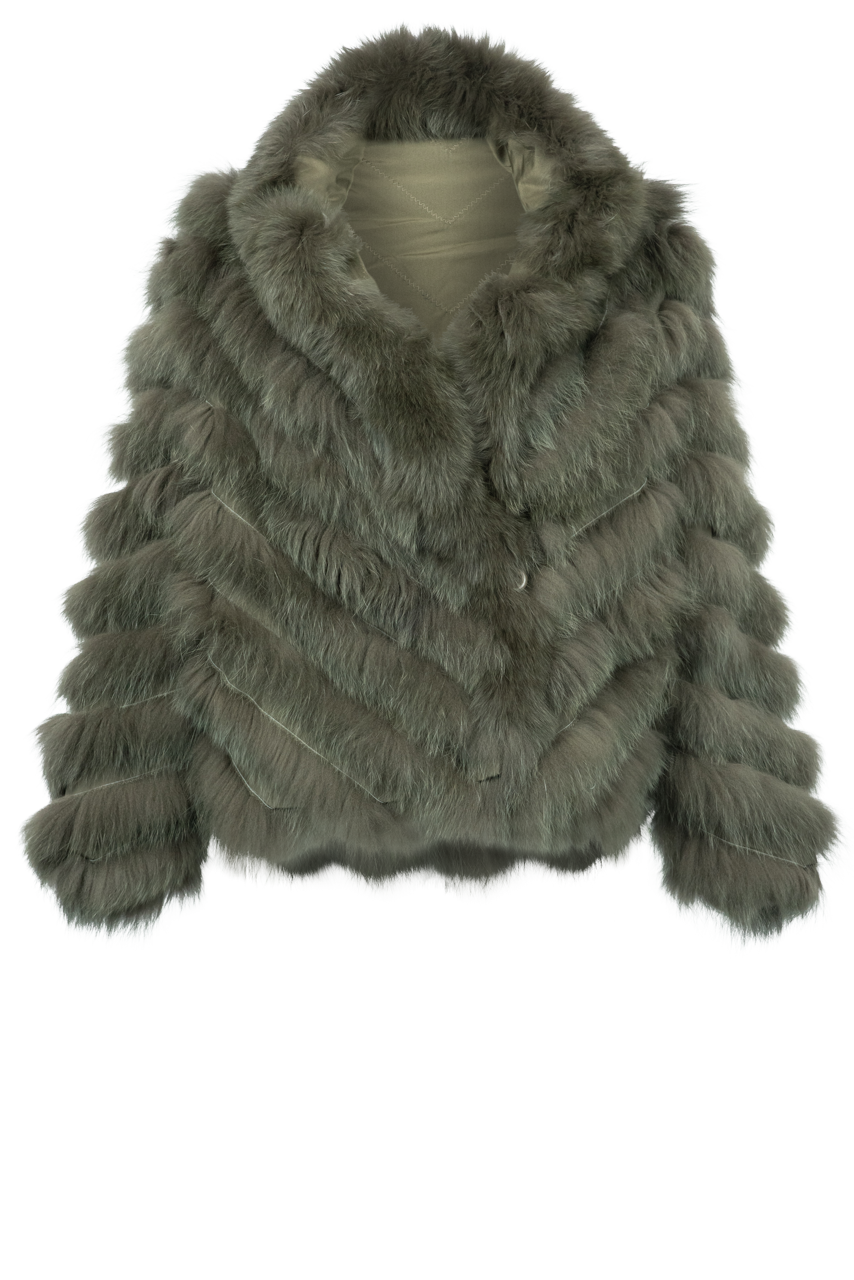 Diomi Silk Fox Bomber Jacket