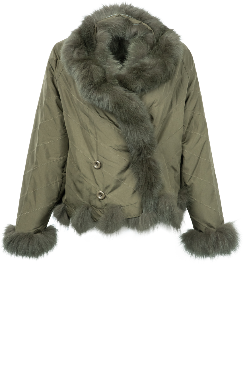 Diomi Silk Fox Bomber Jacket
