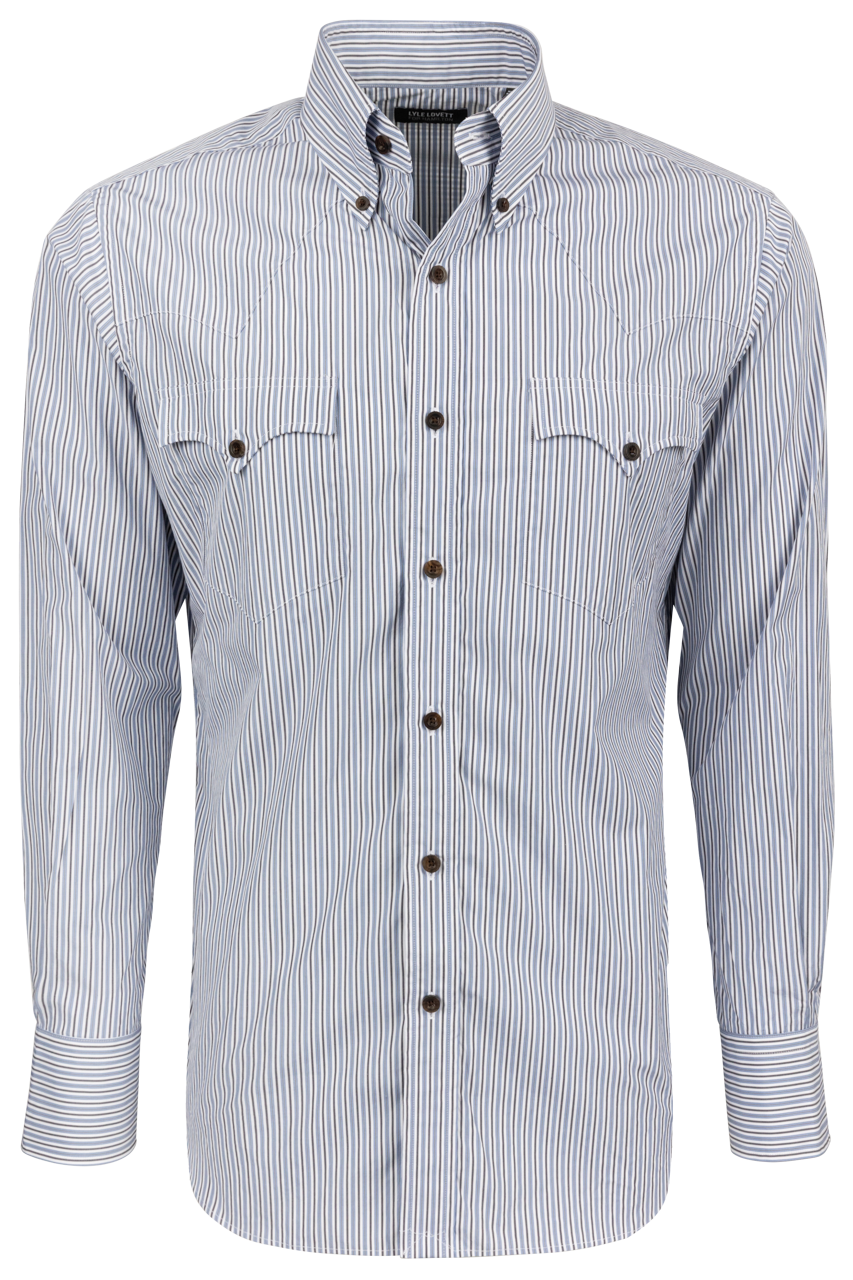 Lyle Lovett for Hamilton Snap Front Shirt - Blue