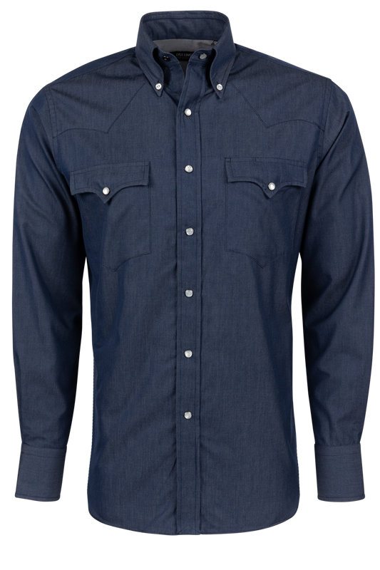 Lyle Lovett for Hamilton Snap Front Shirt - Navy Denim