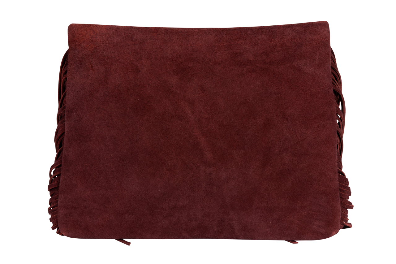 Range Revolution Suede Oversize Fringe Clutch