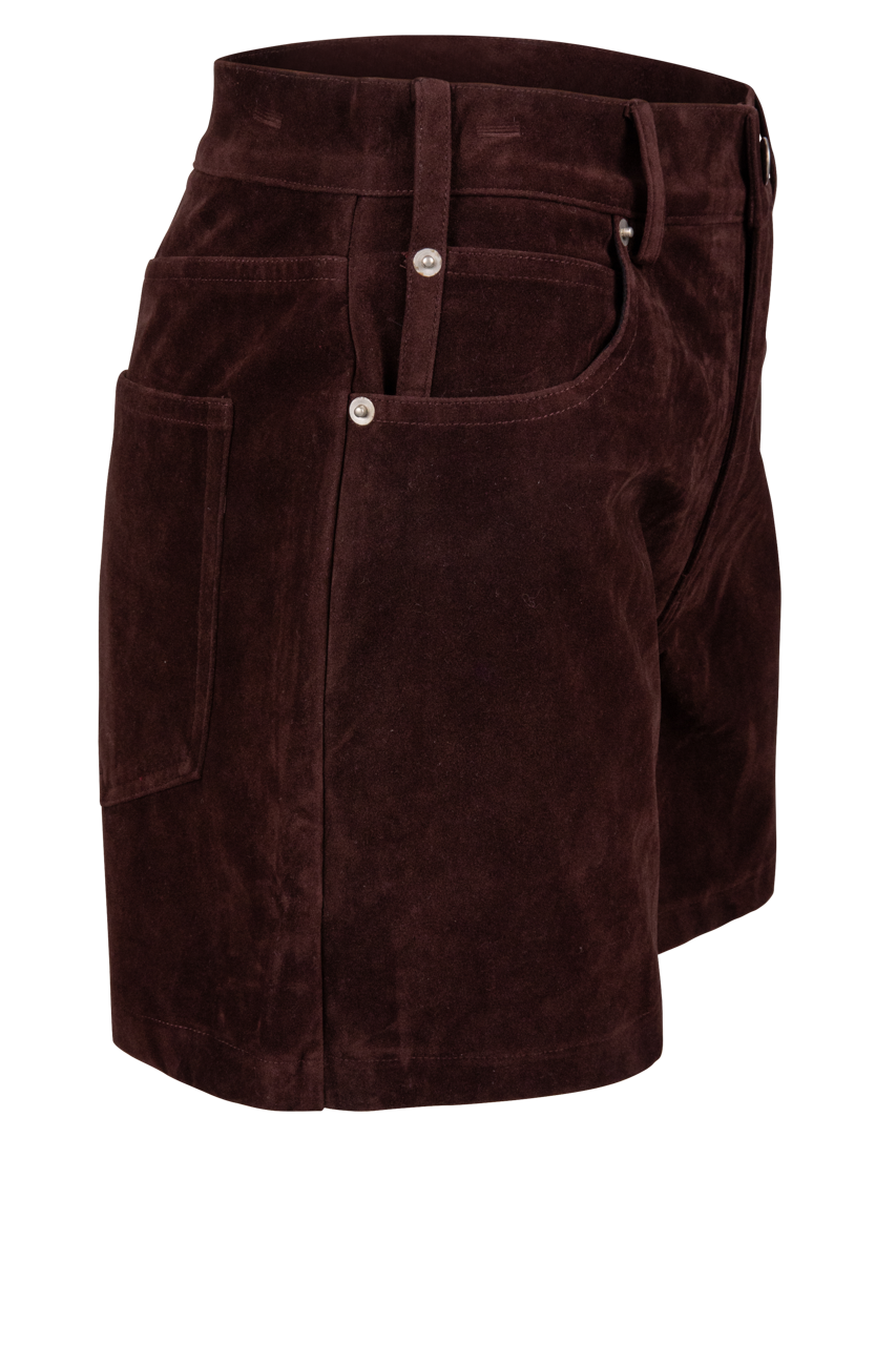 Raisonnel Brown Suede Shorts