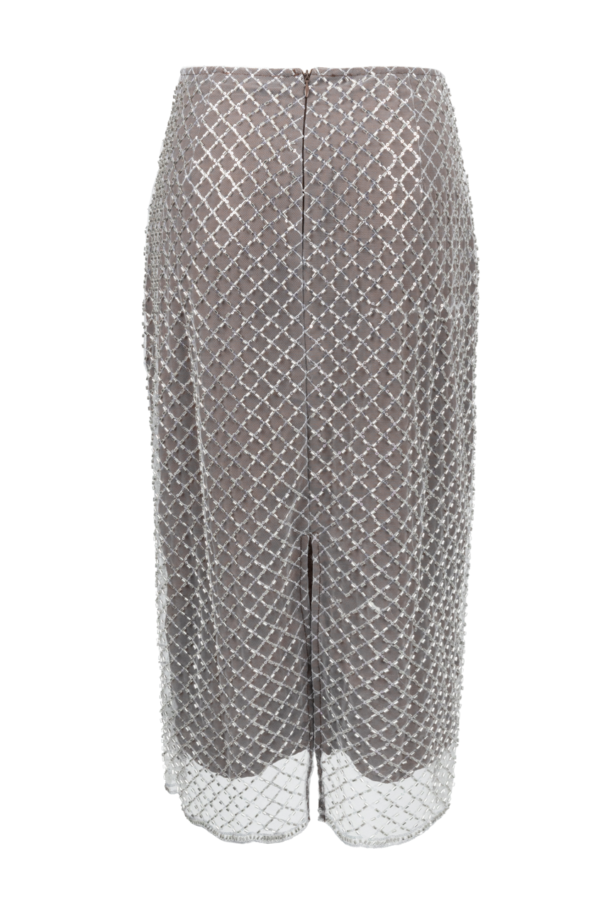Raisonnel Sequin Mesh Midi Skirt