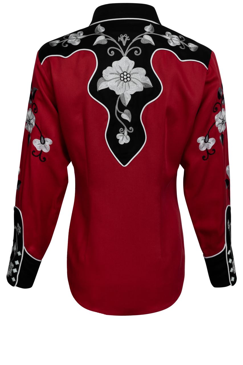 H Bar C Snap Front Santa Ana Shirt - Red
