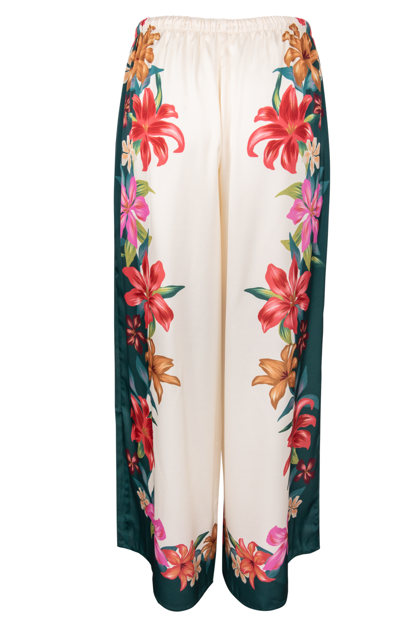 Lani Hibiscus Satin Pants