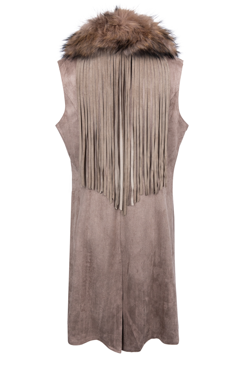Pat Dahnke Long Suede Fringed Vest