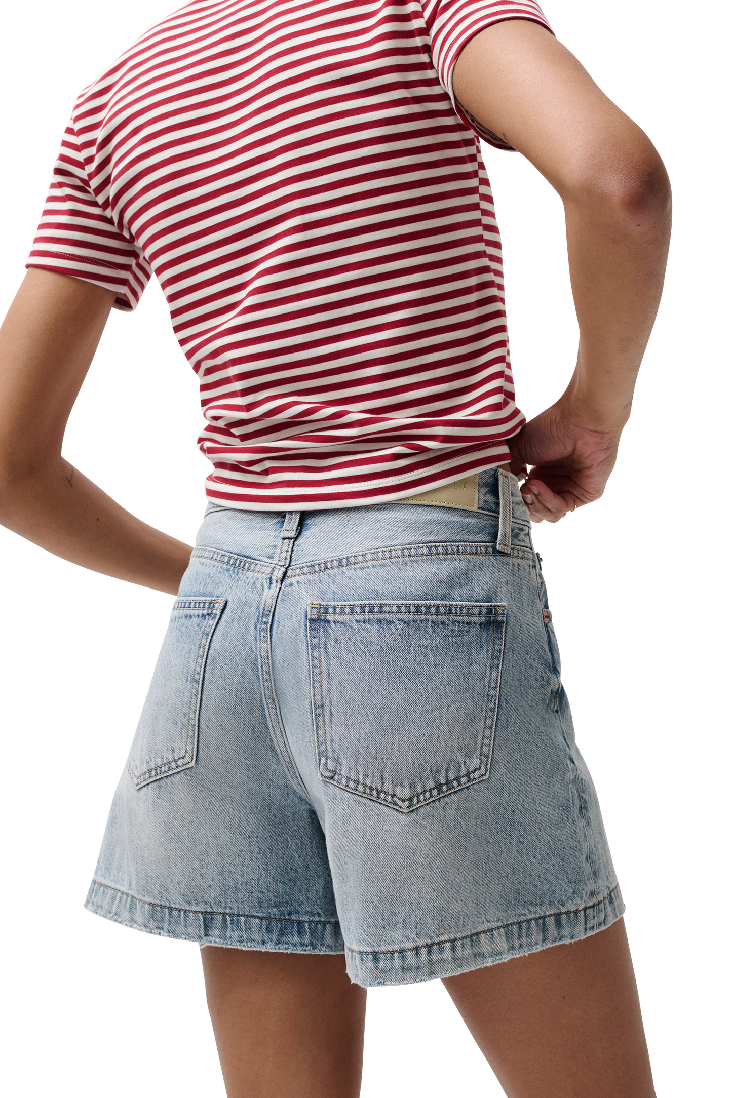 Pistola Saige High Rise A-Line Shorts - French Riviera