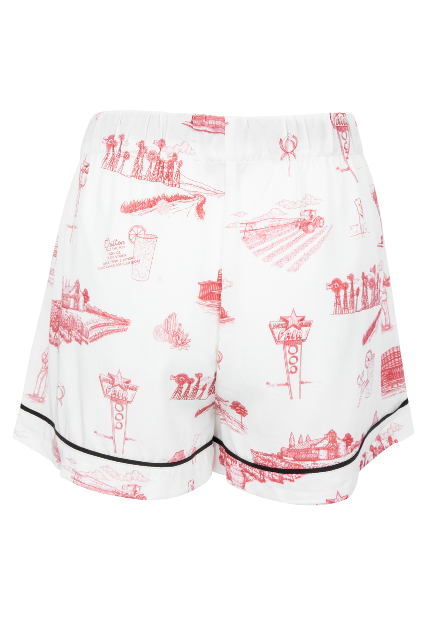 Katie Kime Lubbock Toile Pajama Shorts Set