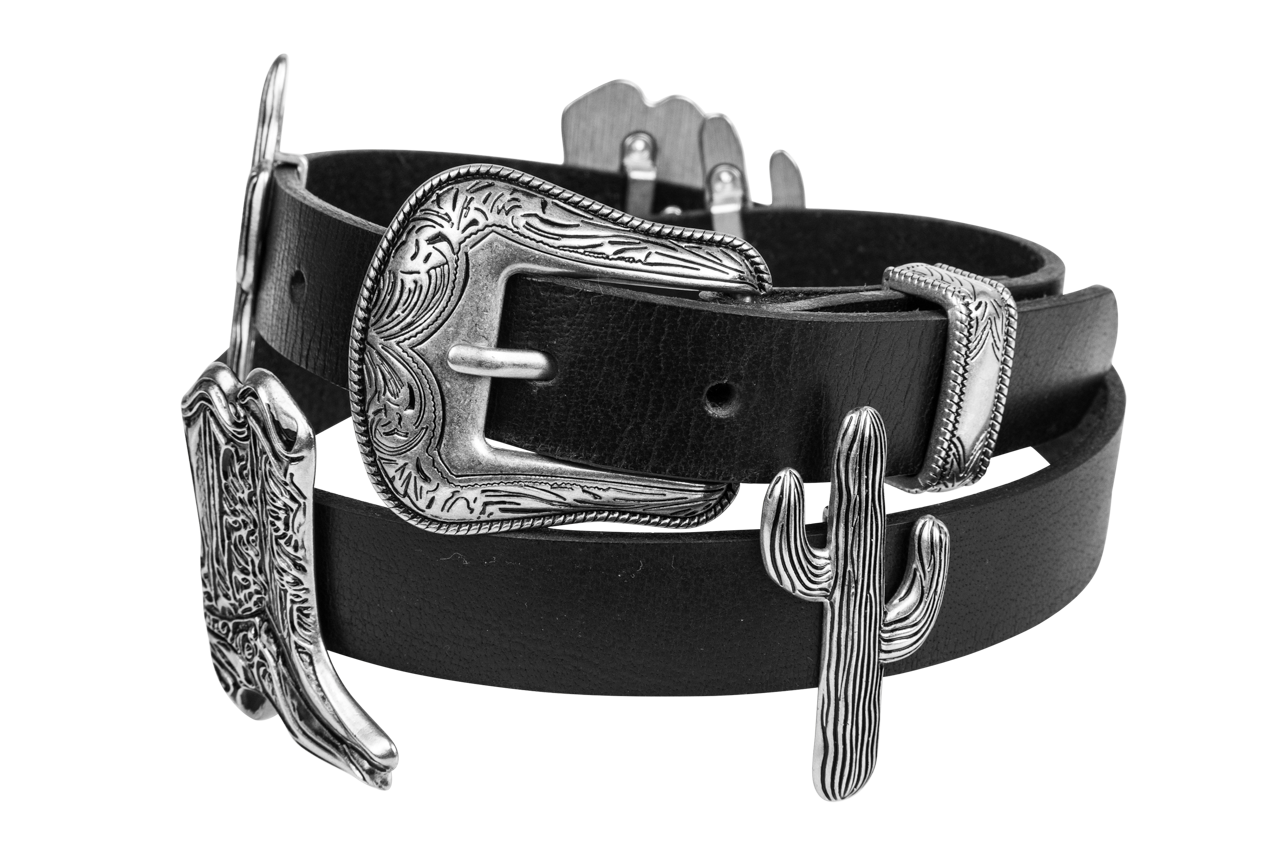 Axesoria West Boot and Cactus Concho Belt