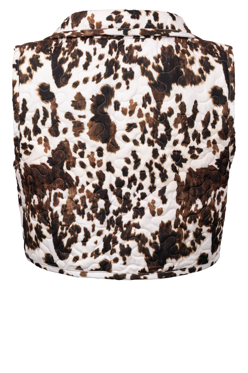 Ida Mae Bella Hide Brown Quilted Vest
