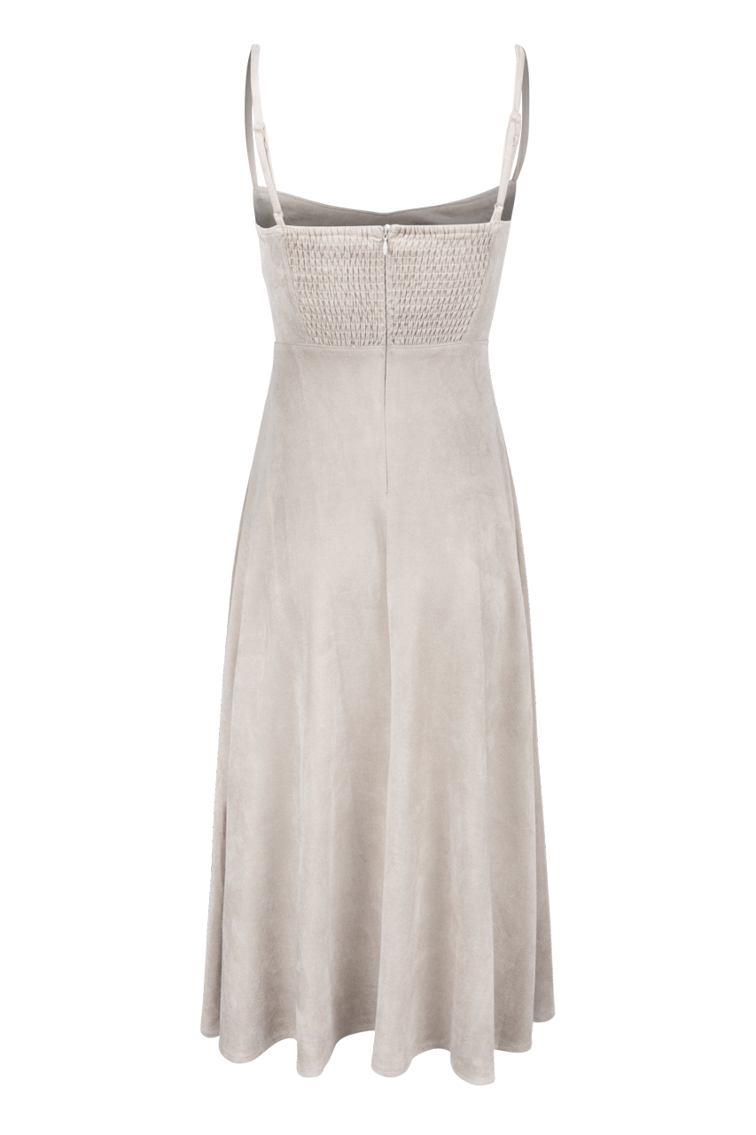 Klesis Suede Bustier Corset Dress - Tan