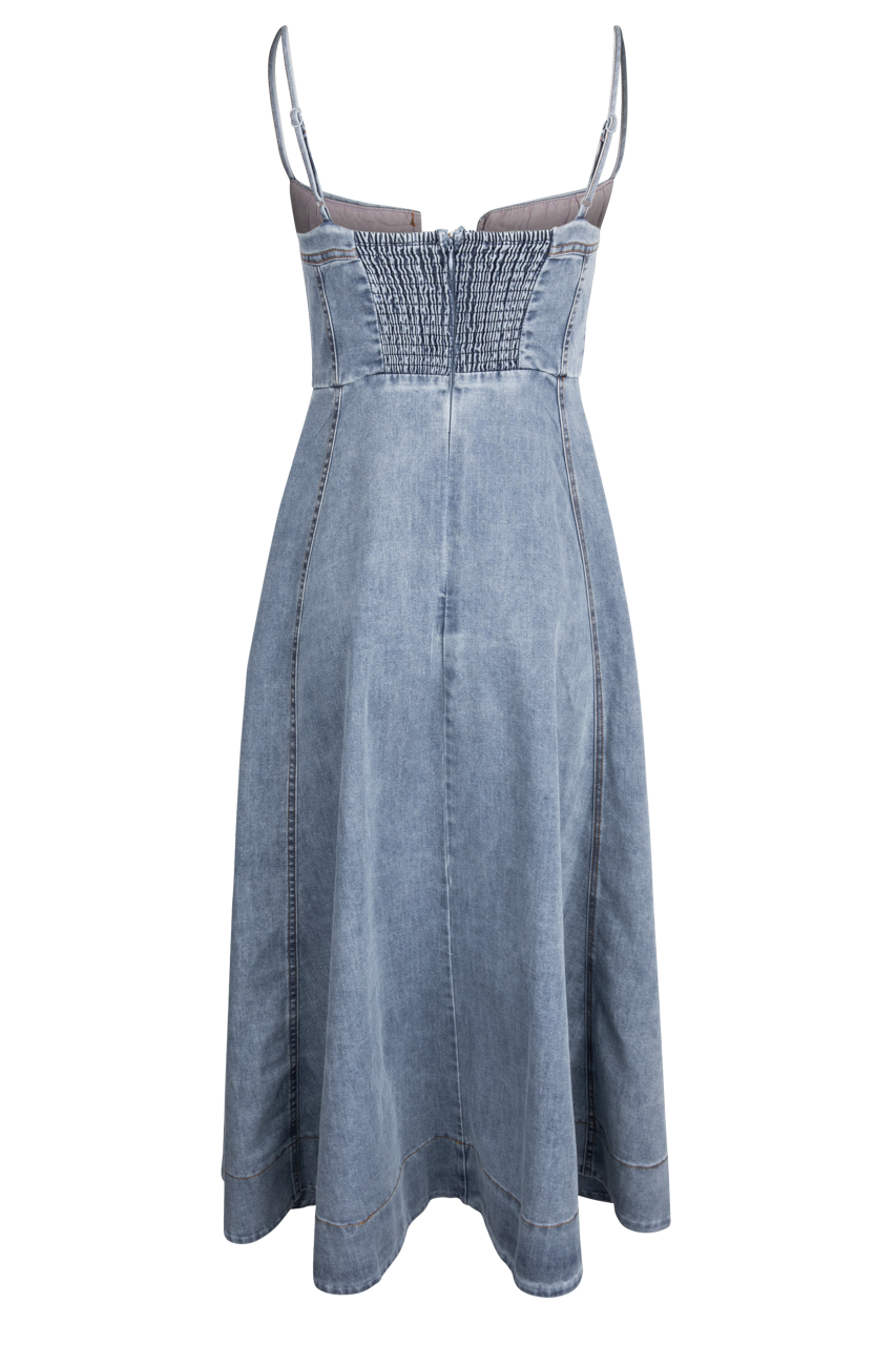 Klesis Bustier Corset Dress - Denim