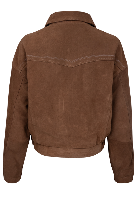 Western and Co. Suede Collar Tip Bomber - alternate view