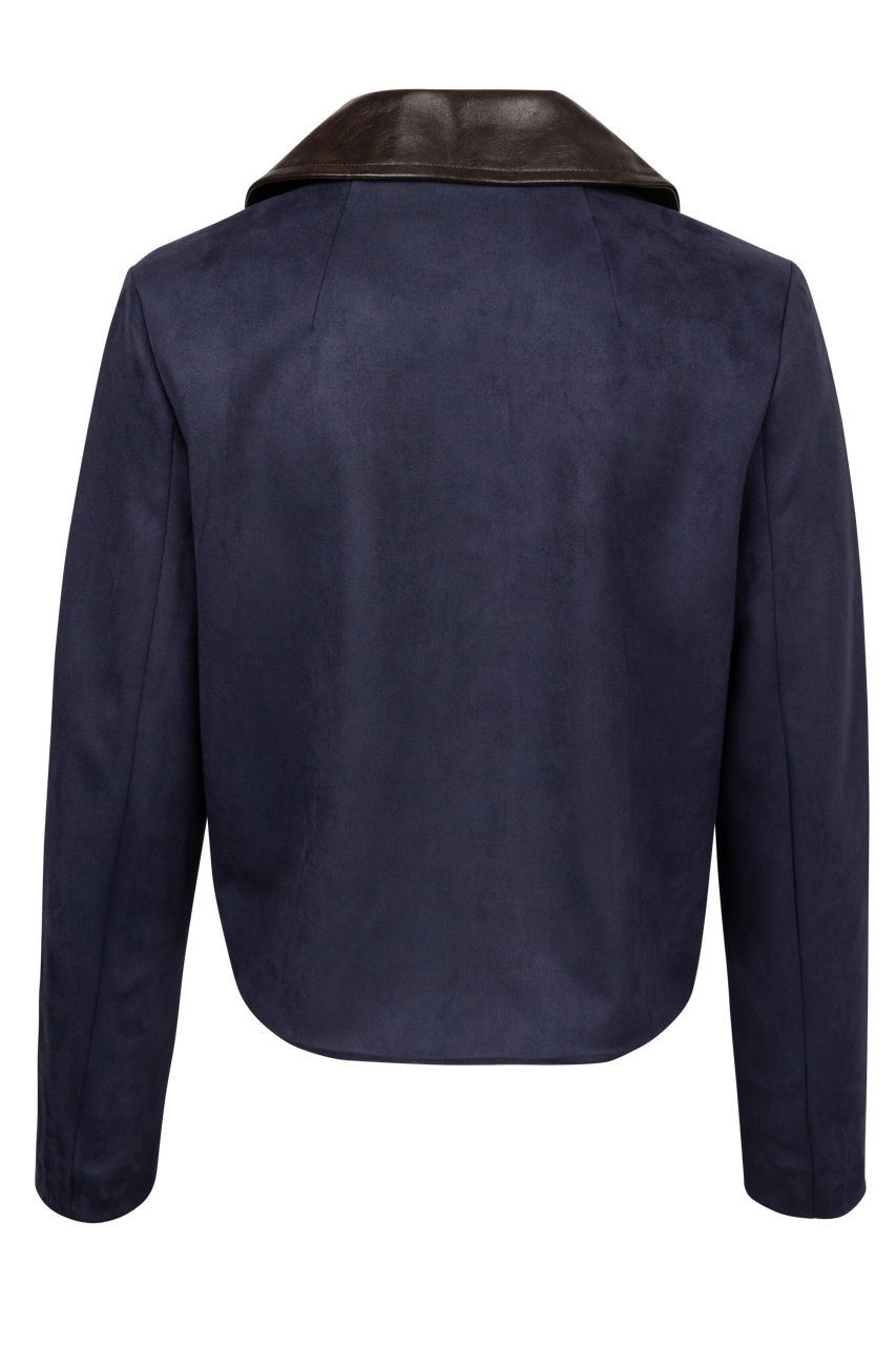 Dolce Cabo Leather Trimmed Suede Jacket