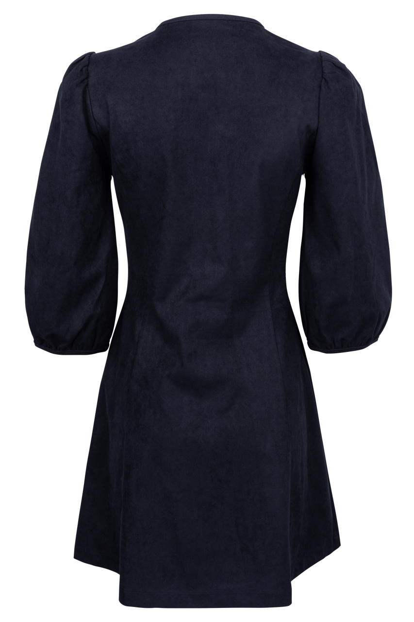 Dolce Cabo Suede Gold Button Mini Dress