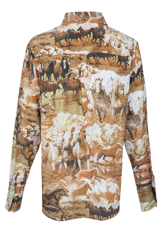 Catherine Gee Sophie Western Horse Silk Blouse - alternate view