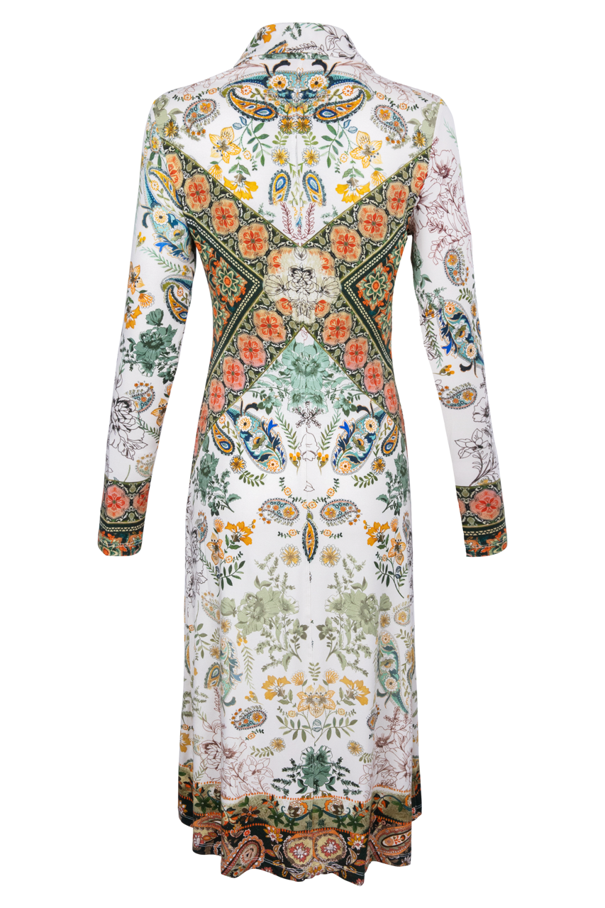 Johnny Was Janie Solana Printed Midi Shirt Dress