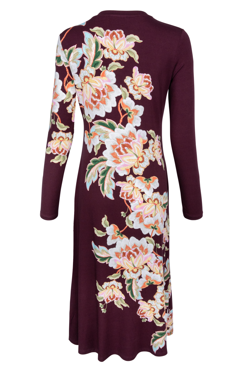 Johnny Was Janie Floral Long Sleeve Midi Dress