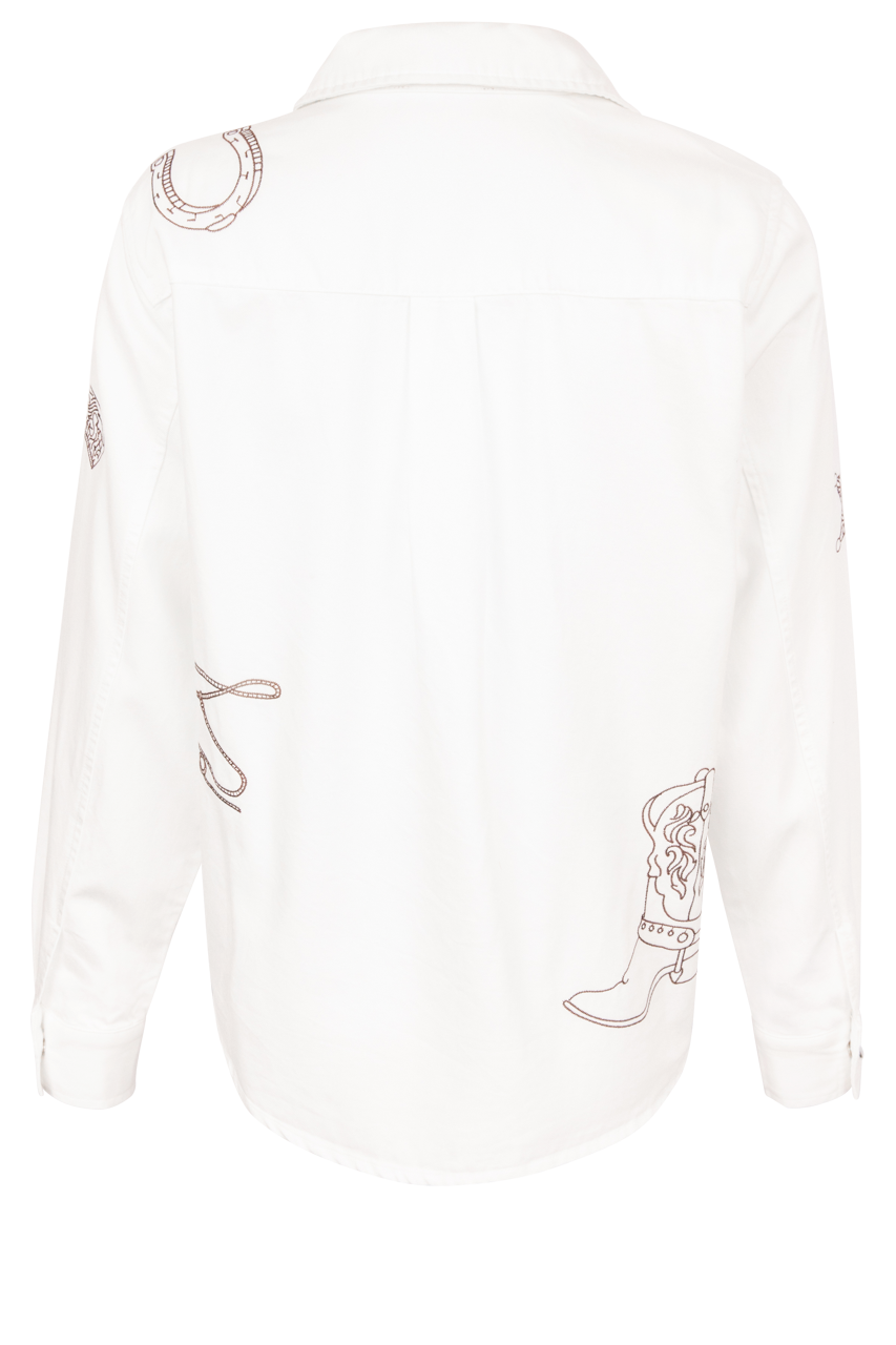 Embroidered Western Snap Shirt