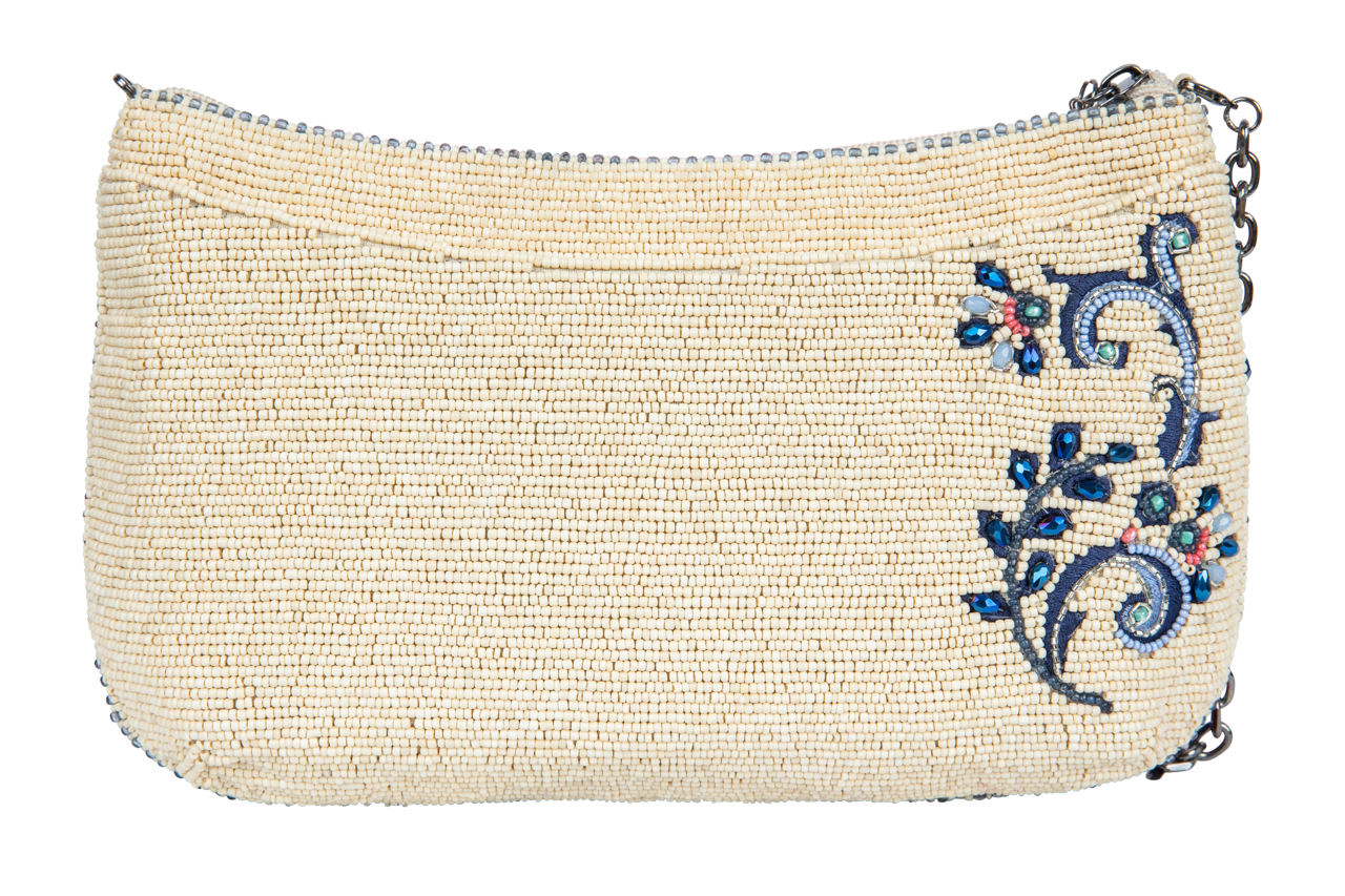 Mary Frances Floral Beaded Crossbody Bag