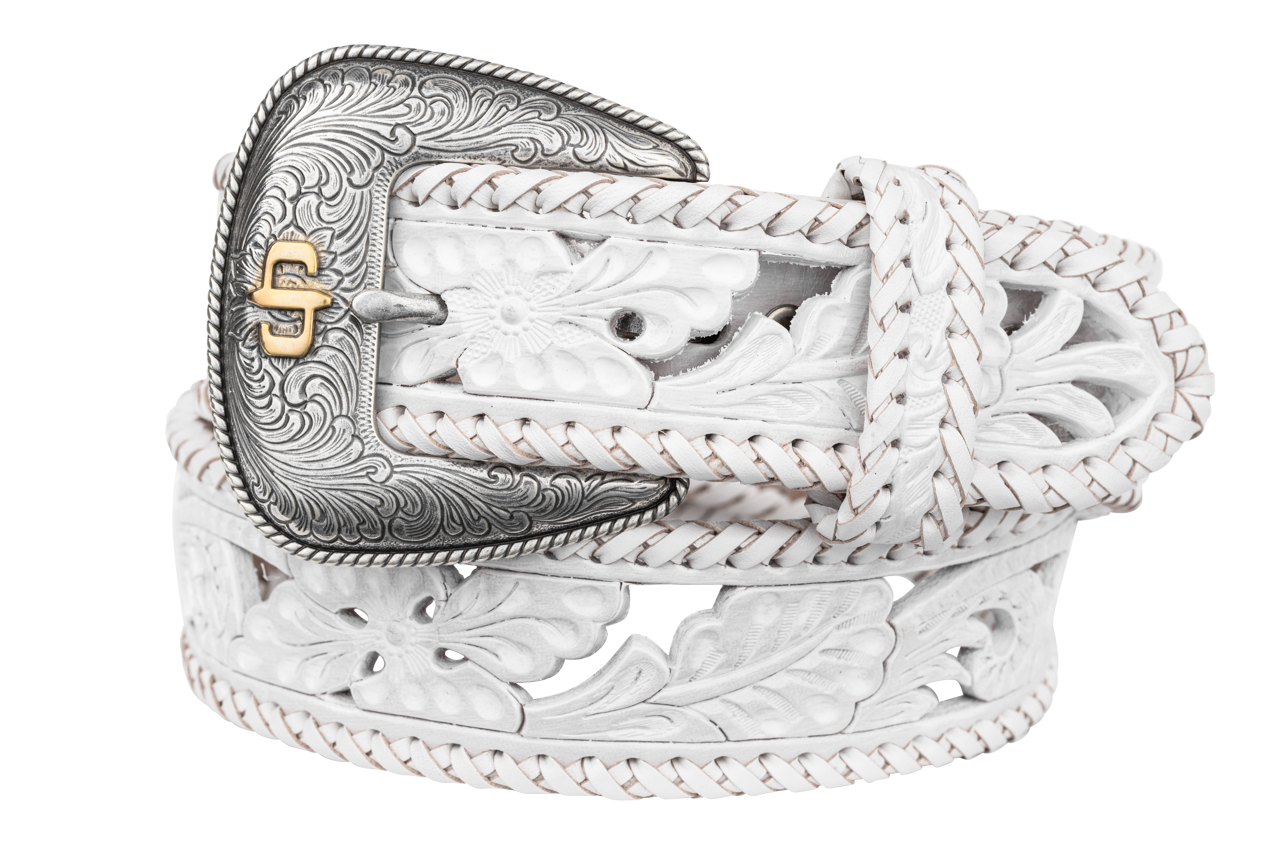 Stetson Tooled Lace Edge Belt