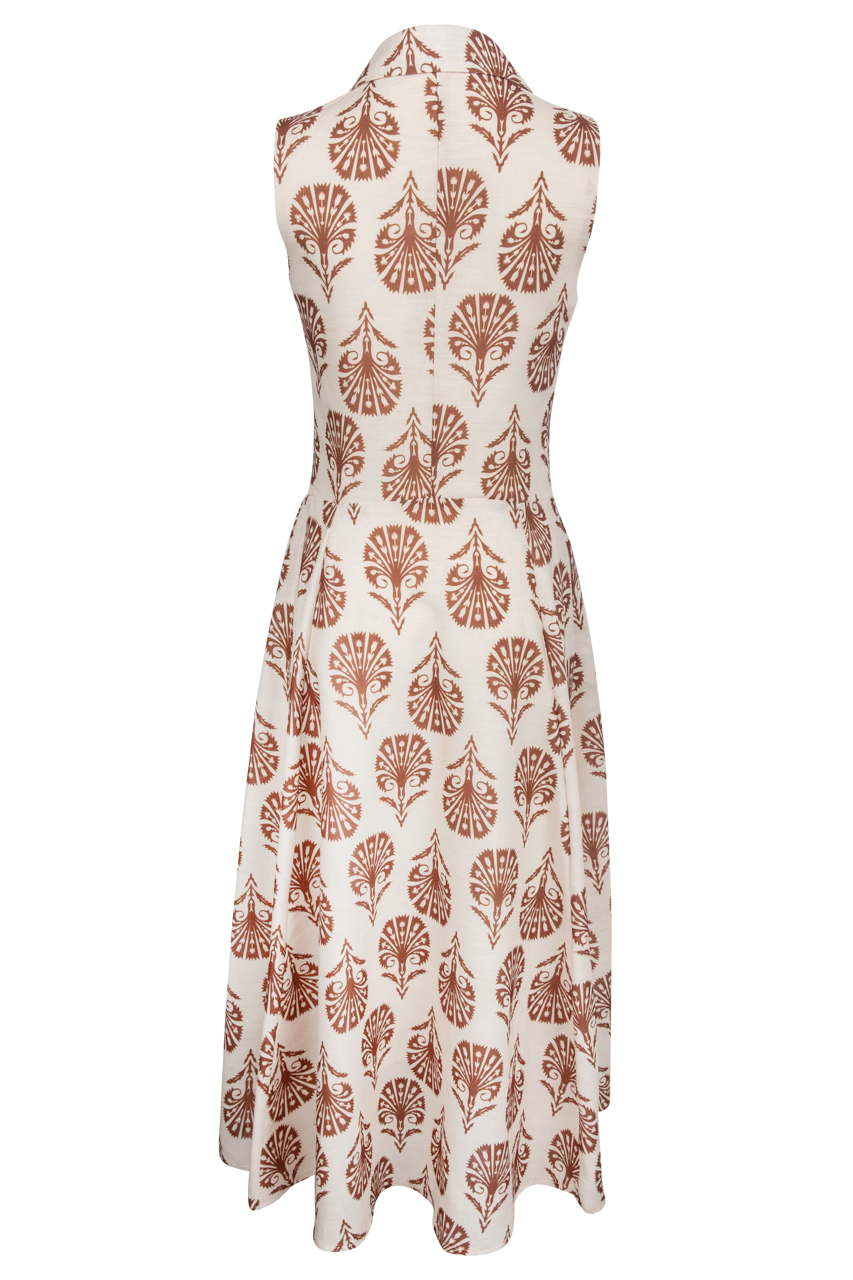 Peace Love Line Printed Midi Dress