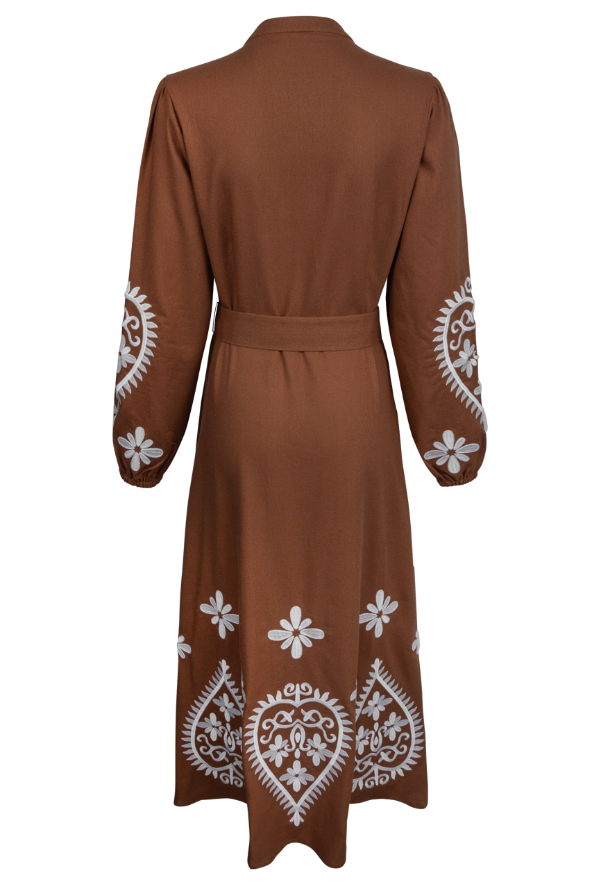 Urban Daizy Embroidered Paisley Maxi Dress