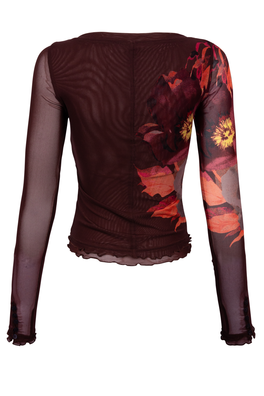 Free People Lilly Floral Long Sleeve Top