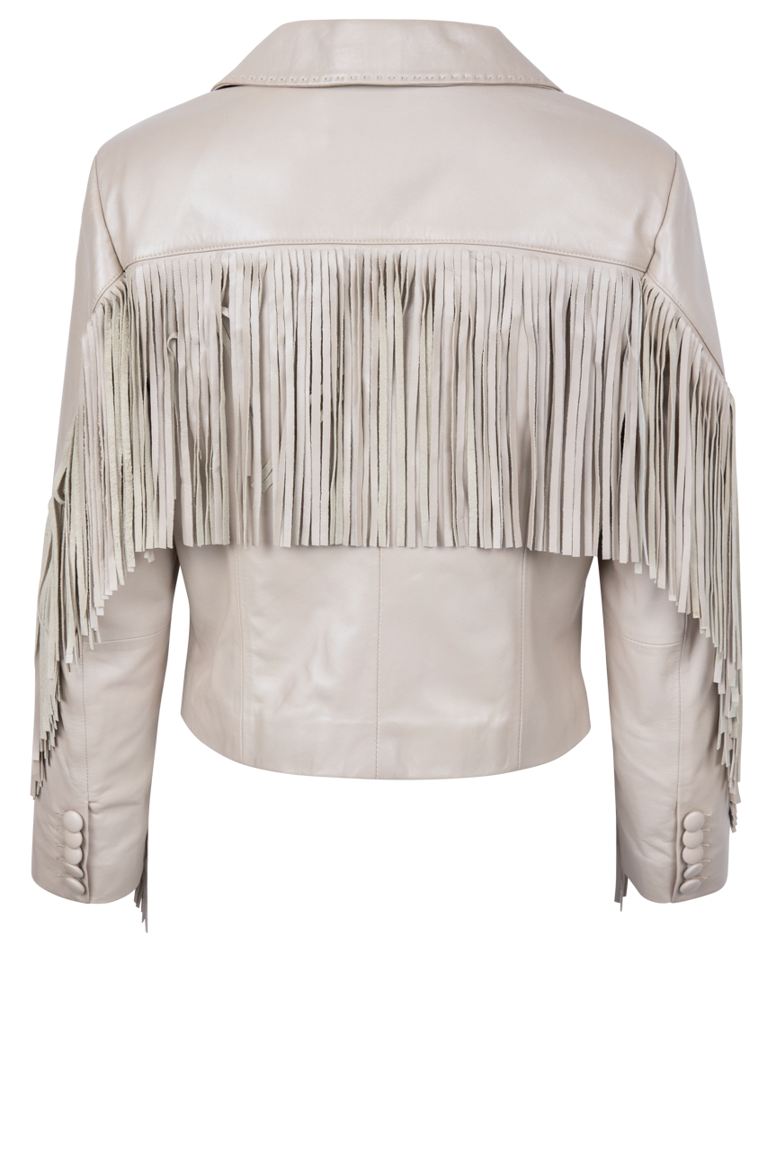 Pinto Ranch Leather Fringe Blazer