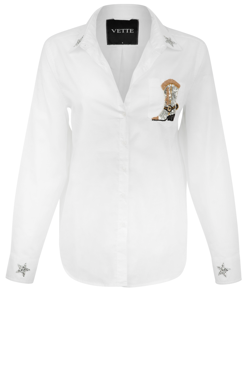 DELUXE WHITE SHIRT WITH WHITE BUTTONS - Stanlion