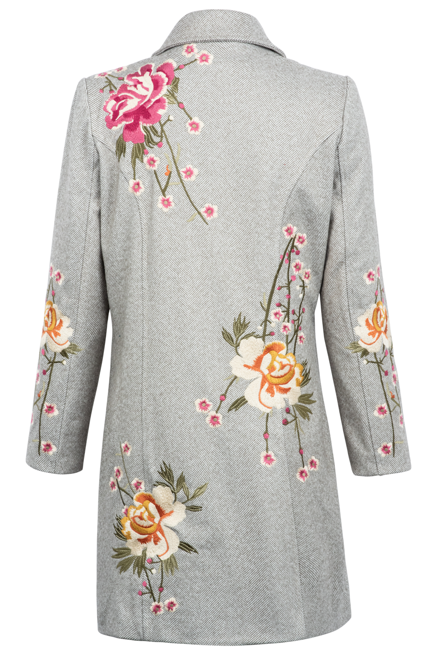 Paparazzi Embroidered Twill Blazer Coat