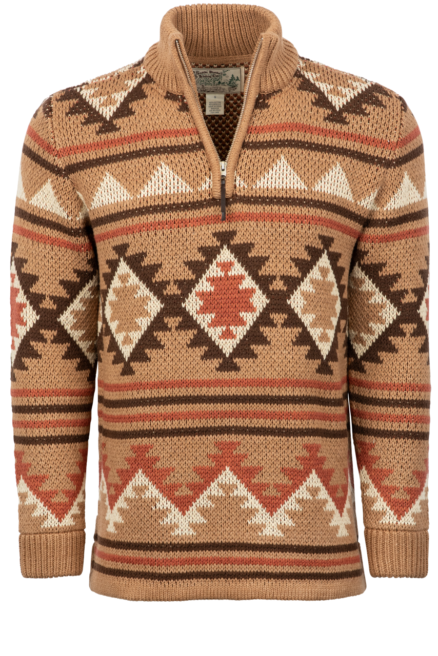 Tasha Polizzi Men's Zip Front Knit Sweater