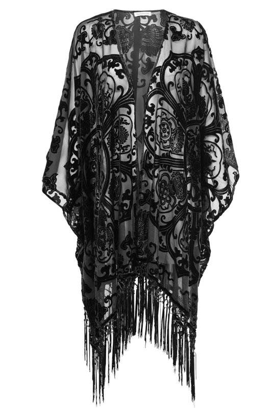 Paparazzi Floral Velvet Kimono