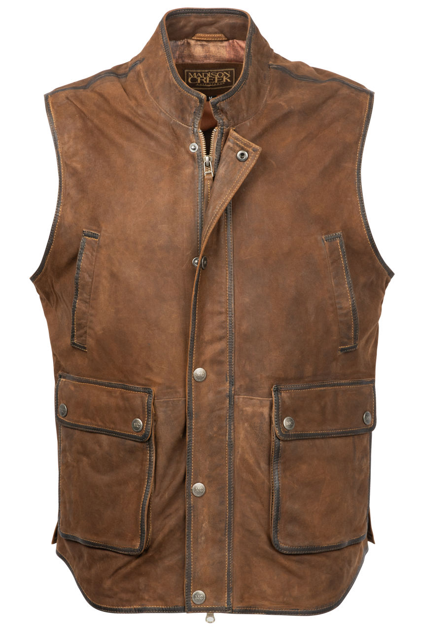 Madison Creek Chisolm Nappa Western Vest Pinto Ranch